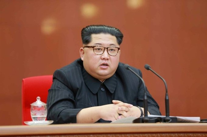 북한 노동당 중앙위원회 제7기 제3차전원회의 당시 김정은 국무위원장. 사진=조선중앙통신 제공