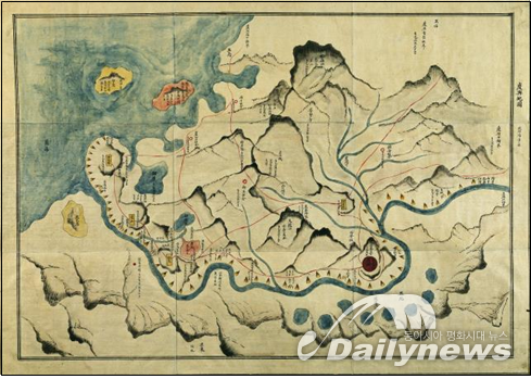 녹둔도가 그려진 경흥부지도 (1872년)