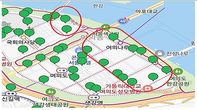 ▲ 행사당일 따릉이 대여소 임시 폐쇄 구간