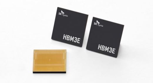 하이닉스가 업계 최초로 이달말 양산, 공급할 HBM3E 신제품. 사진=SK하이닉스