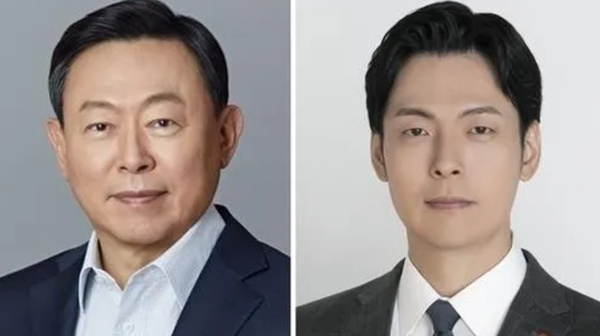 신동빈 롯데그룹 회장(왼쪽)과 후계자인 신유열 부사장. 사진=연합뉴스