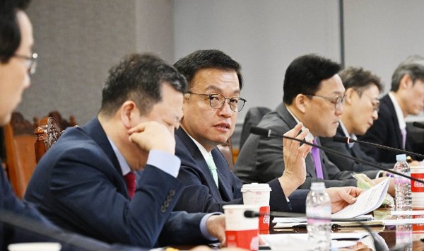 최상목 경제부총리 겸 기획재정부 장관 주재로 금융당국 관계자들이 14일 서울 중구 은행회관에서 '거시경제금융현안 간담회'를 갖고 있다. 사진=기획재정부