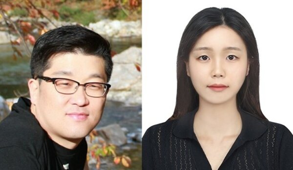 왼쪽부터 수의과대학 이종수 교수, 성예빈 박사과정생. 사진=충남대