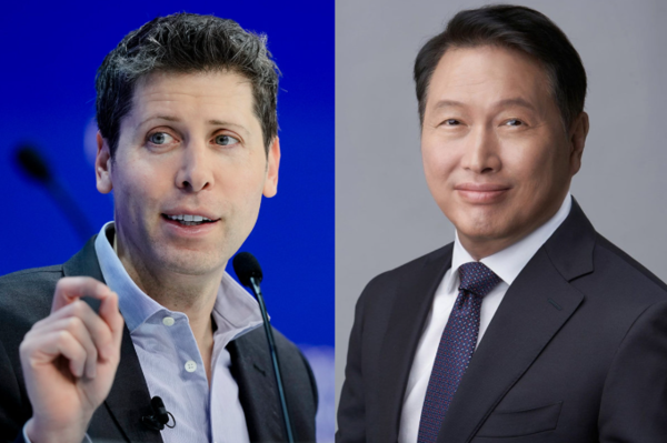 샘 올트먼 오픈AI CEO와 최태원 SK그룹 회장. 사진=SK그룹