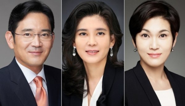 작년 주식배당금 최상위권을 휩쓴 이재용 삼성전자 회장과 두 동생. 사진=삼성전자
