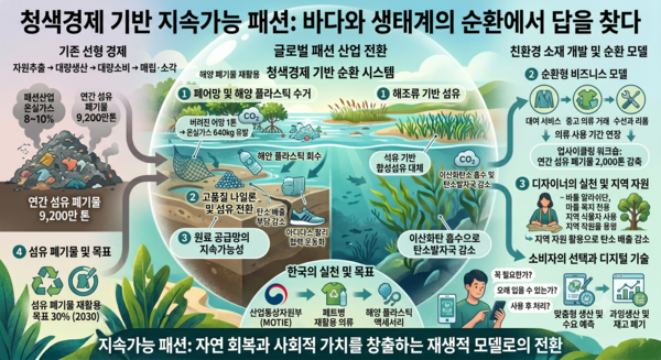 바다의 자원이 옷이 되는 시대, 청색경제가 바꾸는 지속가능 패션